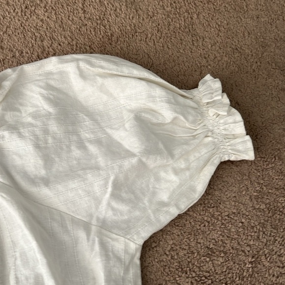 Cleobella Eliana Puff Sleeve Bohemian Top Ivory - Picture 9 of 13